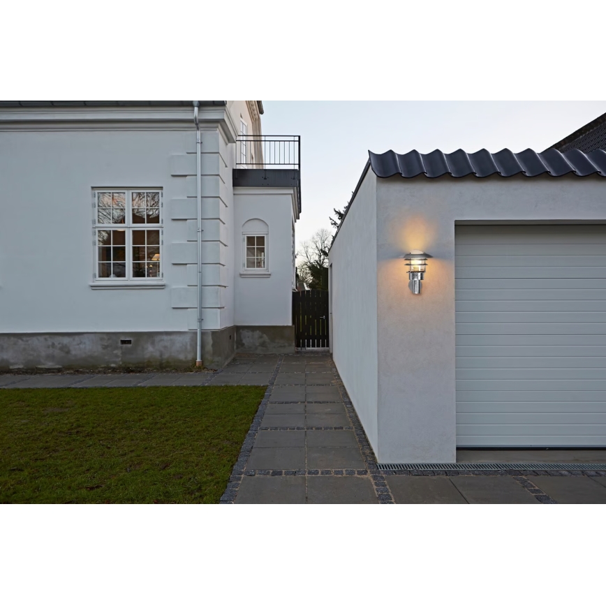 Nordlux - Outdoor-Wandleuchte LONSTRUP 1xE27/60W/230V IP44 silbern