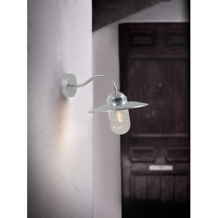 Nordlux - Outdoor-Wandleuchte LUXEMBOURG 1xE27/60W/230V IP54 silbern