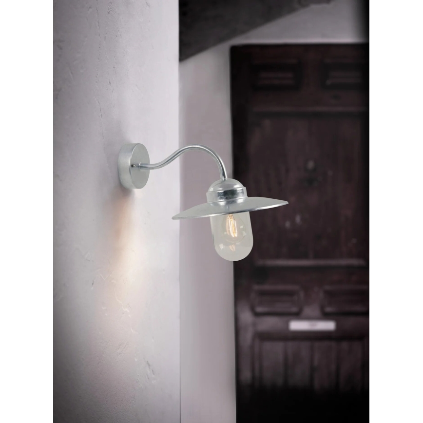 Nordlux - Outdoor-Wandleuchte LUXEMBOURG 1xE27/60W/230V IP54 silbern