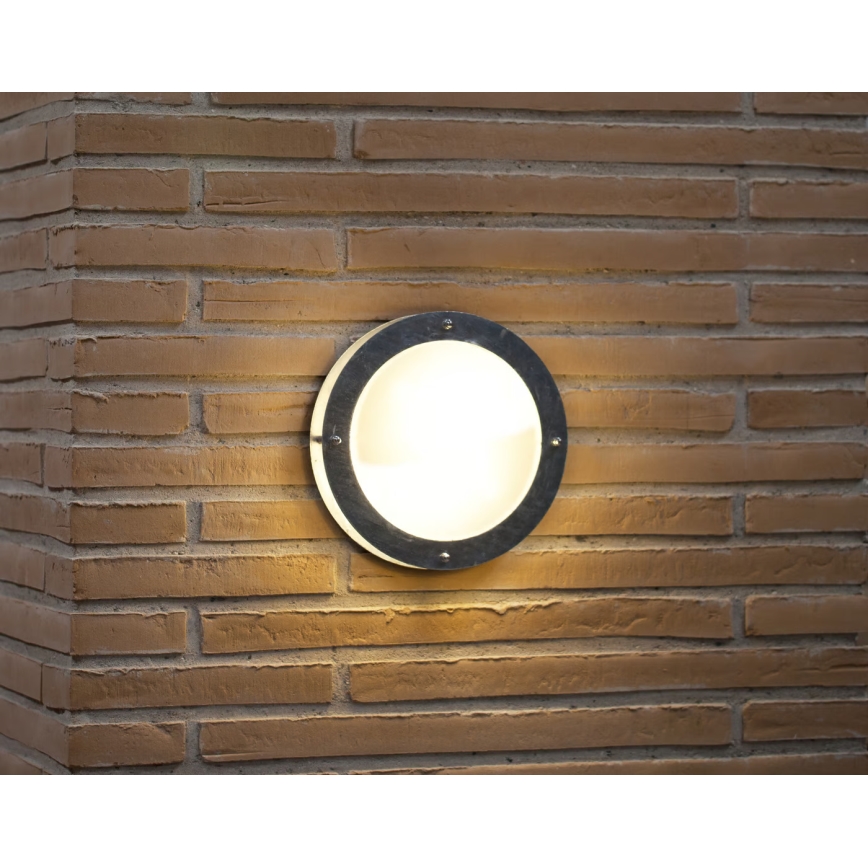 Nordlux - Outdoor-Wandleuchte MALTA 1xE27/60W/230V silbern