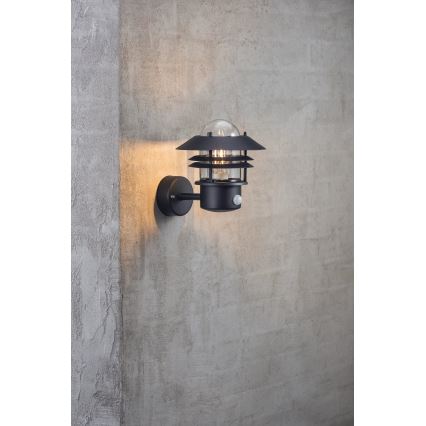 Nordlux - Outdoor-Wandleuchte mit Sensor BLOKHUS 1xE27/60W/230V IP54