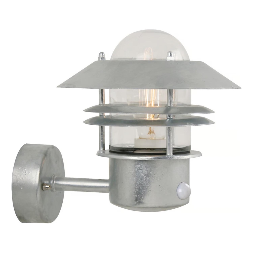 Nordlux - Outdoor-Wandleuchte mit Sensor BLOKHUS 1xE27/60W/230V IP54