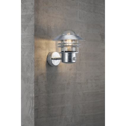 Nordlux - Outdoor-Wandleuchte mit Sensor BLOKHUS 1xE27/60W/230V IP54