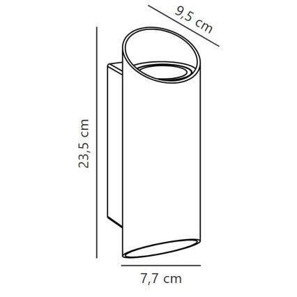 Nordlux - Outdoor-Wandleuchte NICO 2xGU10/25W/230V IP54 anthrazit