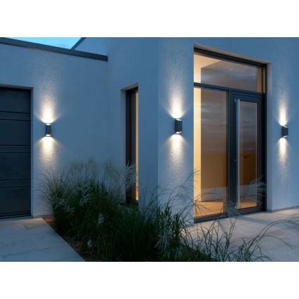 Nordlux - Outdoor-Wandleuchte NICO 2xGU10/25W/230V IP54 anthrazit