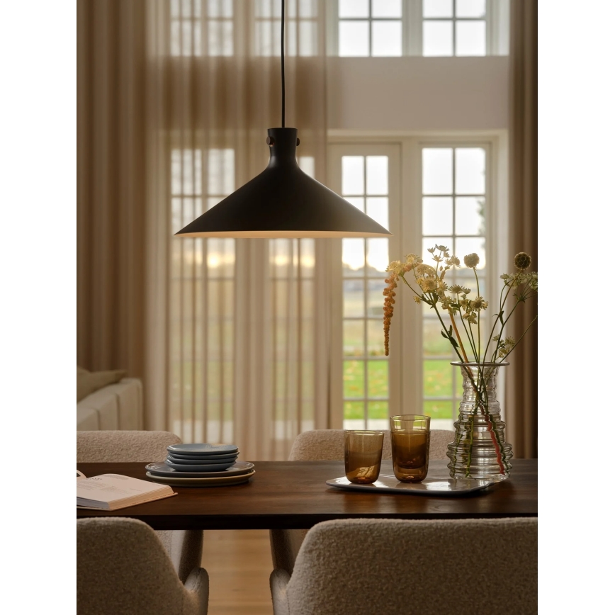 Nordlux - Pendelleuchte DORINA mit Kabel 1xE27/60W/230V schwarz Ø 45 cm