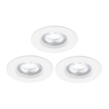 Nordlux - SET 3x Dimmbare LED-RGB-Einbauleuchte für Badezimmer DON SMART LED/4,7W/230V 2200-6500K IP65