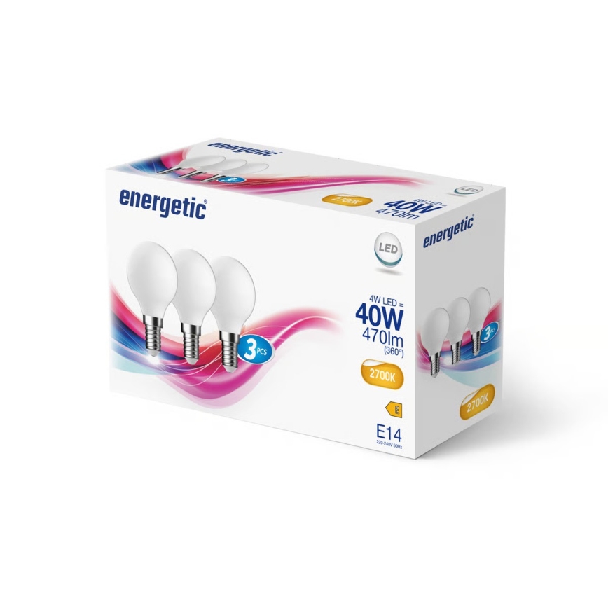 Nordlux - SET 3x LED Glühbirne G45 E14/4W/230V 2700K