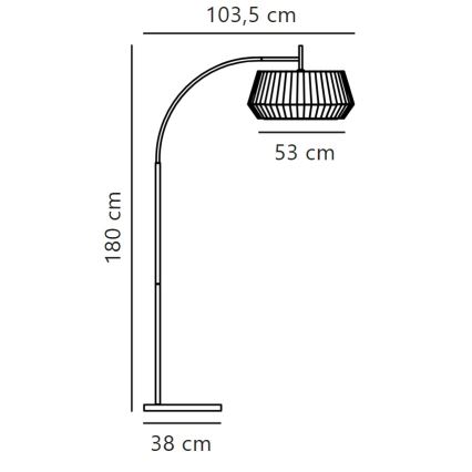 Nordlux - Stehleuchte DICTE 1xE27/60W/230V schwarz/beige