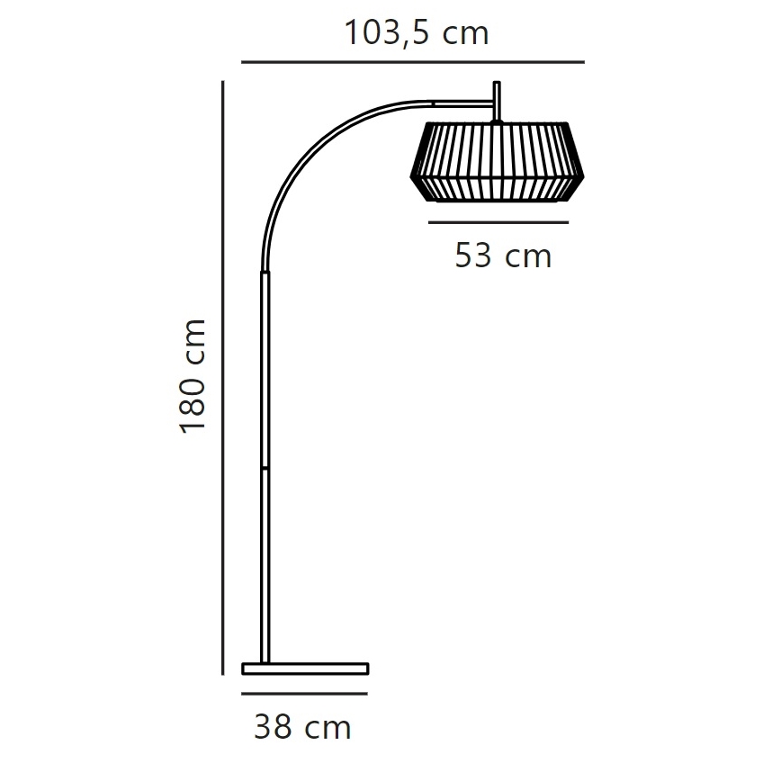 Nordlux - Stehleuchte DICTE 1xE27/60W/230V schwarz/beige