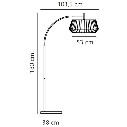 Nordlux - Stehleuchte DICTE 1xE27/60W/230V schwarz/weiß