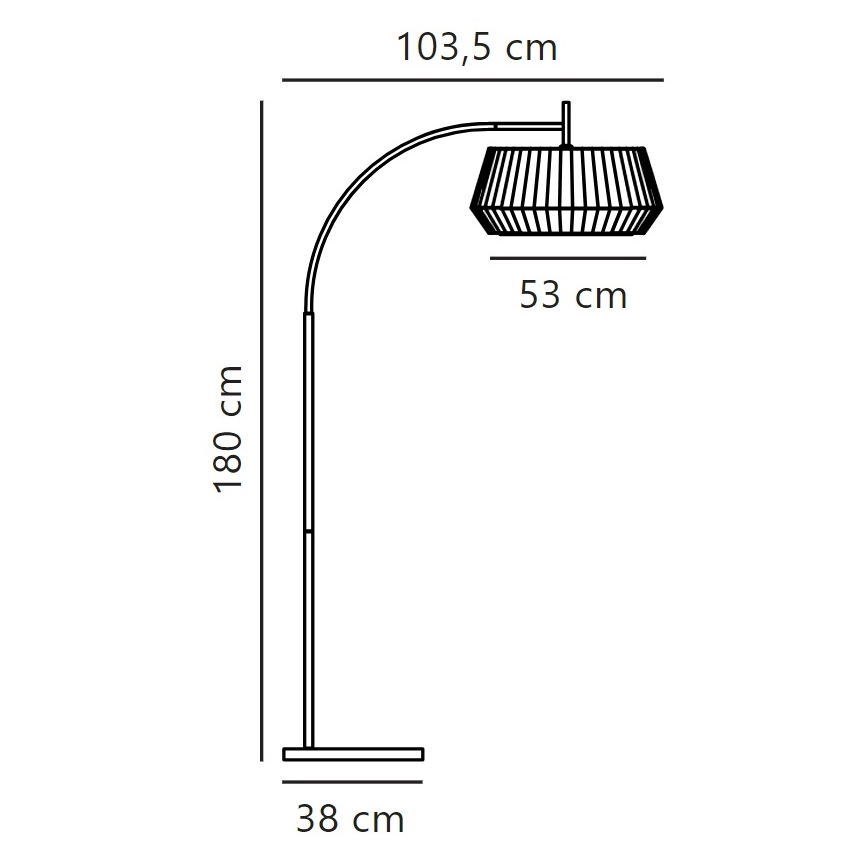 Nordlux - Stehleuchte DICTE 1xE27/60W/230V schwarz/weiß