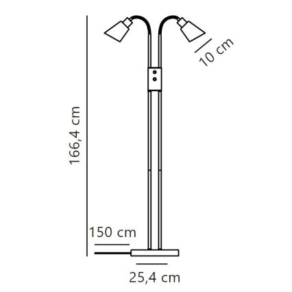 Nordlux - Stehleuchte MOLLI 2xE14/25W/230V