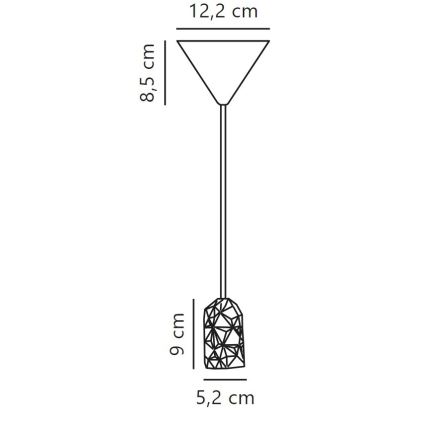 Nordlux - Stromkabel HANG 1xE27/40W/230V grau/schwarz