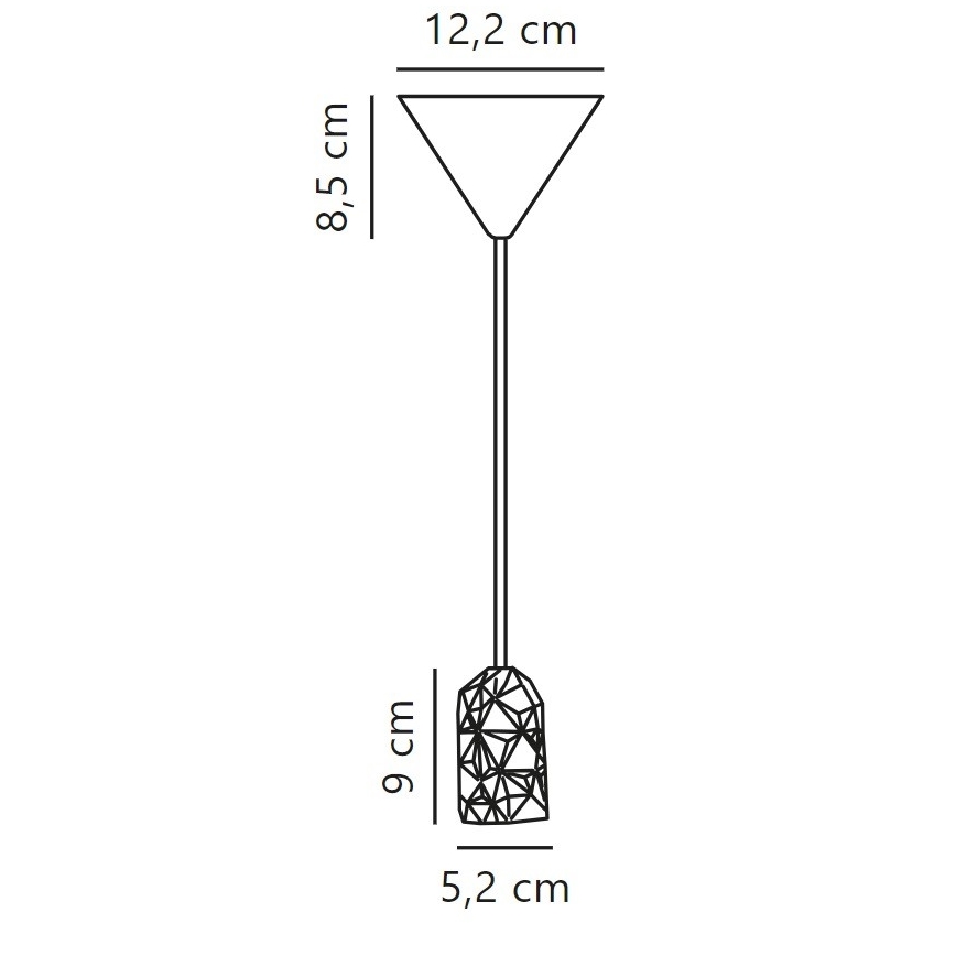 Nordlux - Stromkabel HANG 1xE27/40W/230V grau/schwarz