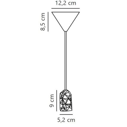 Nordlux - Stromkabel HANG 1xE27/40W/230V kupfern/schwarz