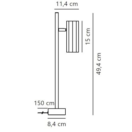 Nordlux - Tischleuchte ALANIS 1xGU10/15W/230V schwarz