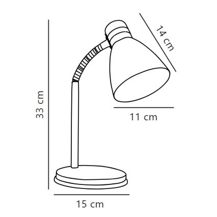 Nordlux - Tischleuchte CYCLONE 1xE14/15W/230V weiß