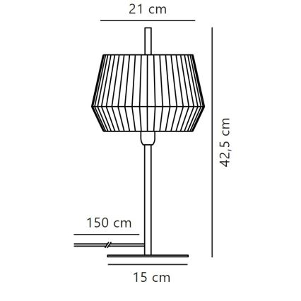 Nordlux - Tischleuchte DICTE 1xE14/40W/230V weiß/schwarz