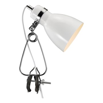 Nordlux - Tischleuchte mit Klemme CYCLONE 1xE14/15W/230V weiß