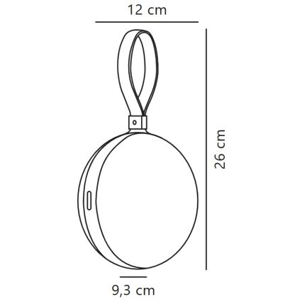 Nordlux - Tragbare, aufladbare LED-Leuchte LED/1W/3,7V IP54 gelb