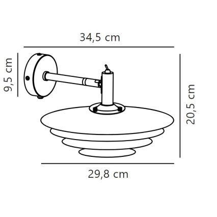 Nordlux - Wandleuchte BRETAGNE 1xG9/25W/230V anthrazit