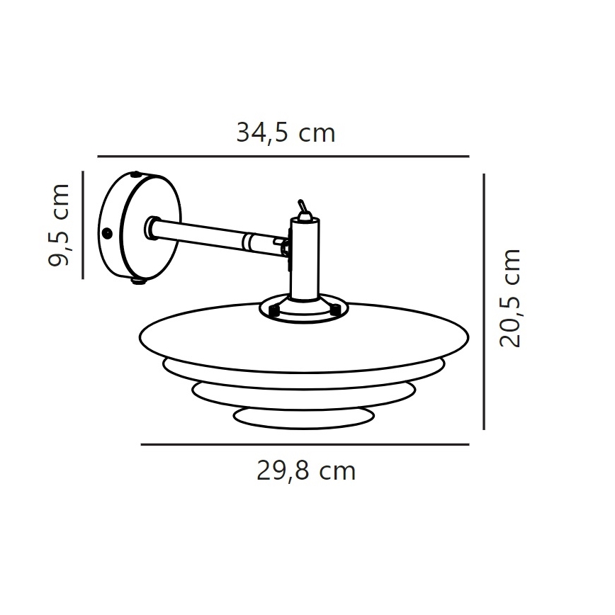 Nordlux - Wandleuchte BRETAGNE 1xG9/25W/230V anthrazit