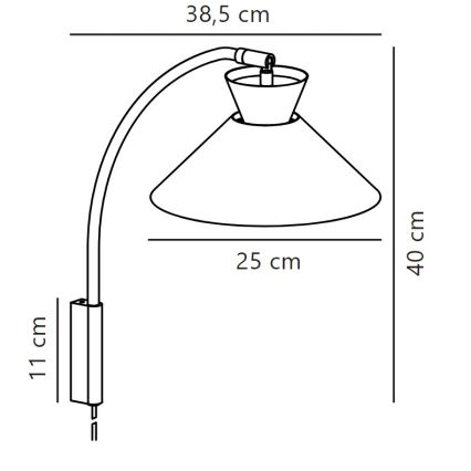 Nordlux - Wandleuchte DIAL 1xE27/40W/230V schwarz