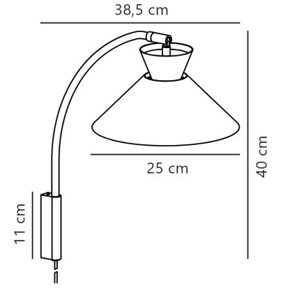 Nordlux - Wandleuchte DIAL 1xE27/40W/230V weiß