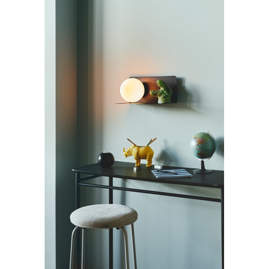 Nordlux - Wandleuchte mit Ablage LILIBETH 1xE14/25W/230V schwarz