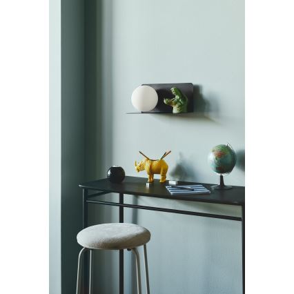 Nordlux - Wandleuchte mit Ablage LILIBETH 1xE14/25W/230V schwarz