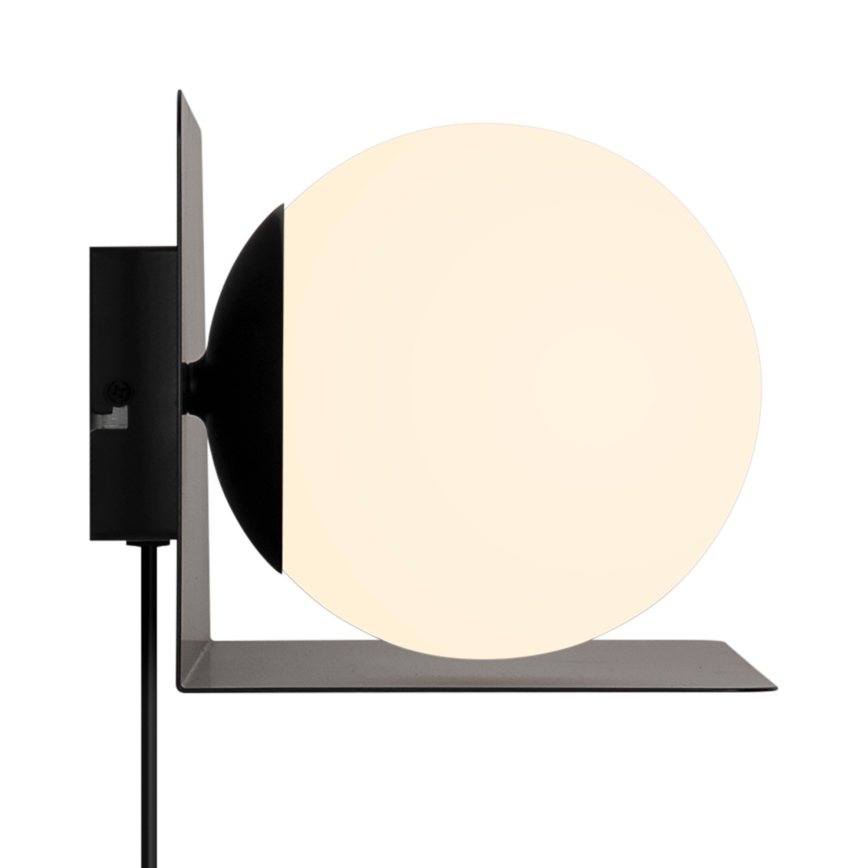 Nordlux - Wandleuchte mit Ablage LILIBETH 1xE14/25W/230V schwarz