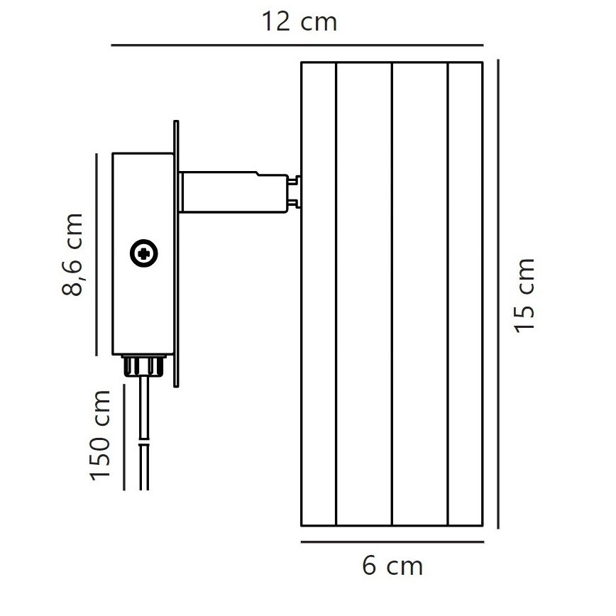 Nordlux - Wandstrahler ALANIS 1xGU10/15W/230V schwarz