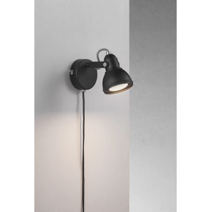 Nordlux - Wandstrahler ASLAK 1xGU10/35W/230V schwarz