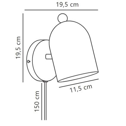 Nordlux - Wandstrahler GASTON 1xE27/15W/230V weiß