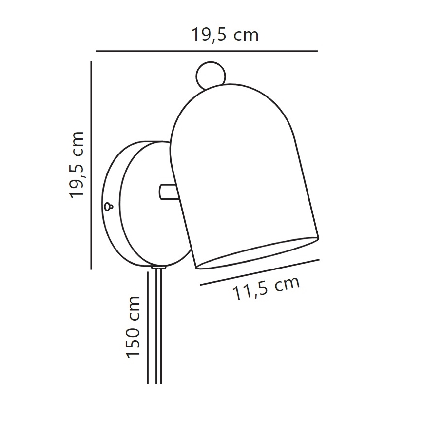 Nordlux - Wandstrahler GASTON 1xE27/15W/230V weiß