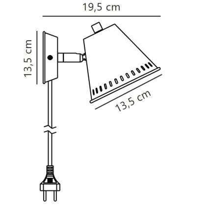 Nordlux - Wandstrahler PINE 1xGU10/15W/230V