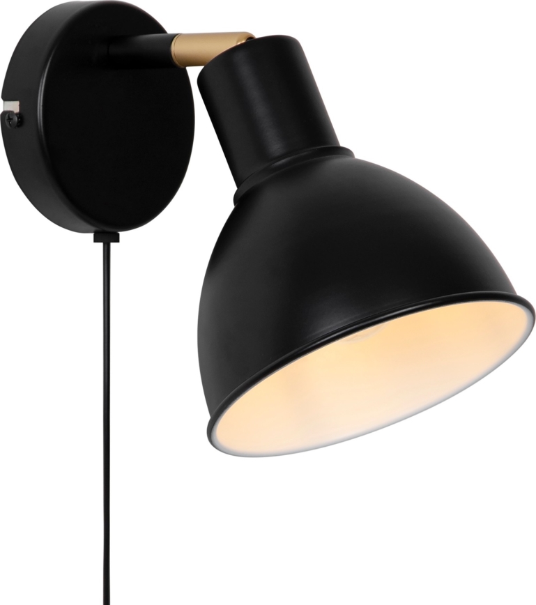 Nordlux - Wandstrahler POP 1xE27/18W/230V schwarz/golden