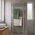 Novaservis - Badezimmer-Handtuchheizkörper 423 W/230 V 120 x 60 cm hochglanzverchromt gerade