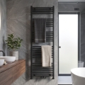 Novaservis - Badezimmer-Handtuchheizkörper 836W/230V 160x60 cm schwarz gerade