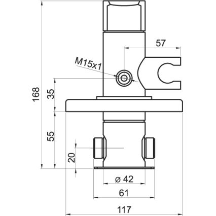 Novaservis - Bidetarmatur mit Sprühvorrichtung für Unterputzinstallation METALIA glänzendes Chrom
