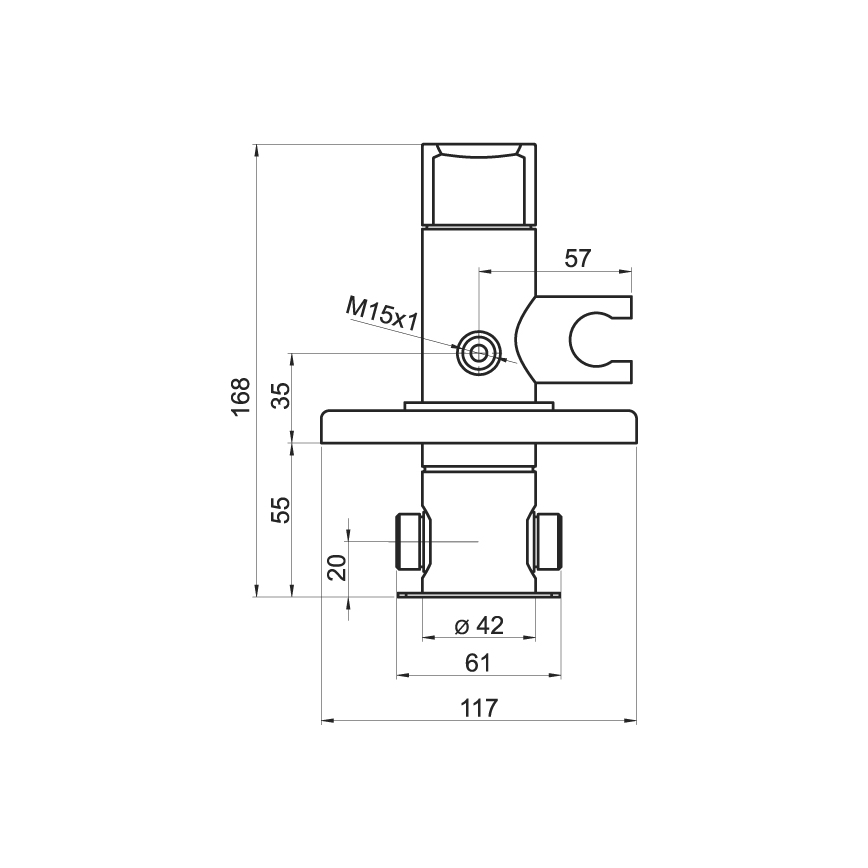 Novaservis - Bidetarmatur mit Sprühvorrichtung für Unterputzinstallation METALIA glänzendes Chrom