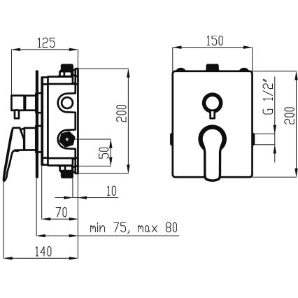 Novaservis - Dusch-Set mit Unterputz-Armatur METALIA ECO glänzendes Chrom