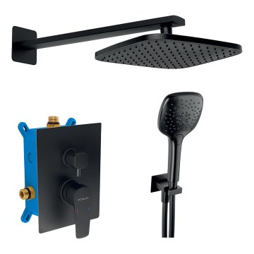 Novaservis - Dusch-Set mit Unterputz-Armatur METALIA ECO matt schwarz