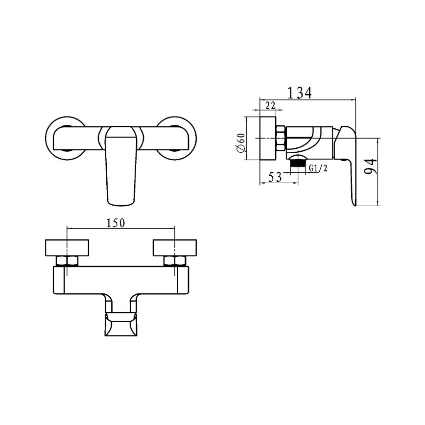 Novaservis - Duscharmatur NOBLESS TINA Hochglanzchrom