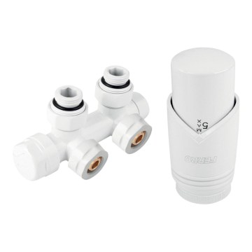 Novaservis - Eck-Set für Heizkörper mit Mittelanschluss, weiß