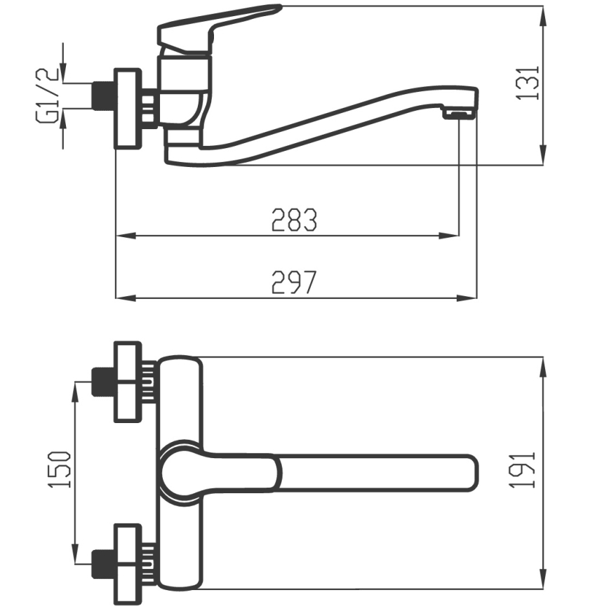 Novaservis - Spülbecken/Waschbeckenarmatur METALIA glänzendes Chrom
