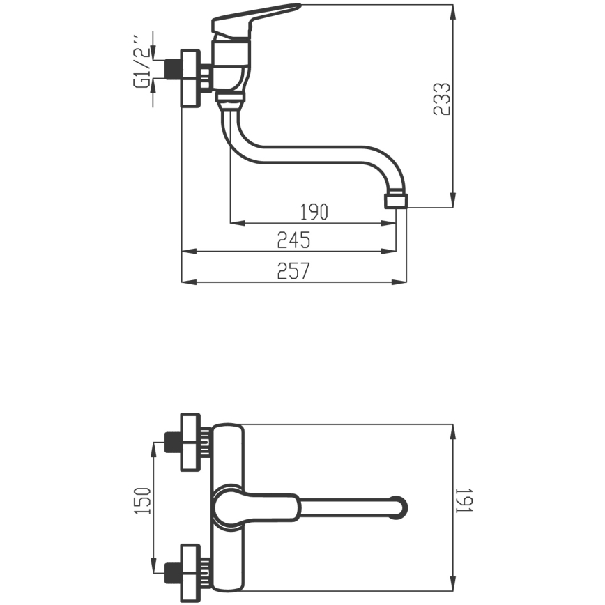 Novaservis - Spülbecken/Waschbeckenarmatur METALIA glänzendes Chrom