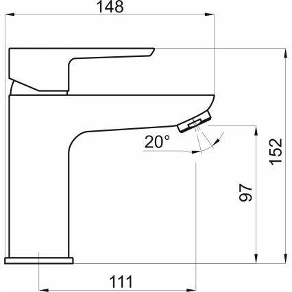 Novaservis - Waschbeckenarmatur METALIA ECO 15,2 cm matt schwarz