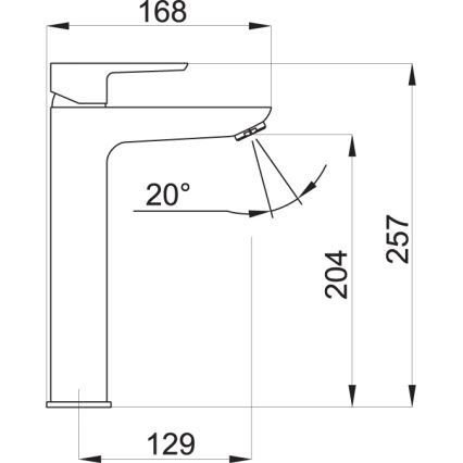 Novaservis - Waschbeckenarmatur METALIA ECO 25,7 cm matt schwarz
